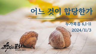 책읽는교회 전은숙목사 | 누가복음 6,1-11 어느 것이 합당한가