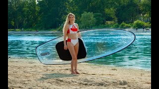 Clear Paddle Board, Transparent Paddle Board, Clear SUP Board, See Through SUP Paddle Board