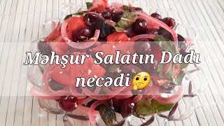 Son Zamanlar Tren olan Salatı hazırladım, Fikirlərim😊 Vişnə Salatı, Albalı Salatı #salatlar