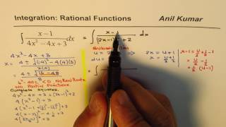 Integration Of Rational Function Complete Squares and Substitute