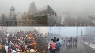 Stunning Look Of Tirumala Temple Completely Covered With Dense Fog