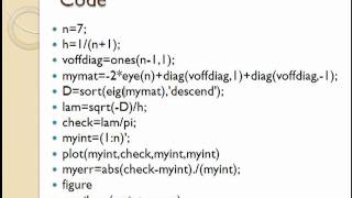 Finding Eigenvalues with Matlab