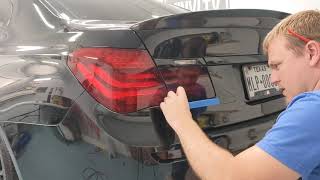 Luxe Lightwrap Light smoke film on BMW taillights