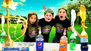 Mentos and Soda Experiment!! | Easy Science Experiments for Kids