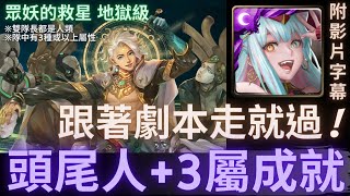 【神魔之塔】英格麗『頭尾人+3屬成就』跟著劇本走就過!｜從中作梗 地獄級 (復刻)｜如遊戲的人生｜造物狂想．金固《附影片字幕》