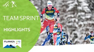 Golberg/Klaebo win Team Sprint gold medal for Norway | Planica 2023