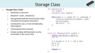Storage class in C