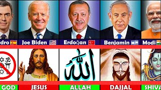 Countries state Leaders and their God