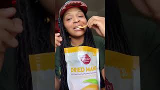 Trying Dried Fruit: Mangos #fruit #shorts