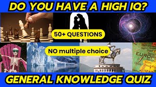 Hard General Knowledge Quiz | 50 Q's | Without Multiple Choice | Difficult Trivia Questions | #quiz