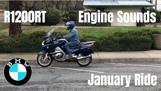 BMW R1200RT January Freeway Ride Engine Sounds Southern Oregon