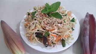 NỘM HOA CHUỐI với LẠC  ngọt mát ngày hè.