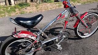 2004 Schwinn OCC stingray chopper chrome with red flames update vid   Friday October 15th 2021