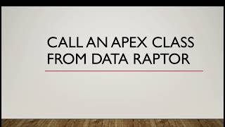 Call an Apex Class from Vlocity Data Raptor | OmniStudio | Salesforce Industries