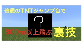 【マイクラ】いつものTNTジャンプ台で7倍飛ぶ裏技！