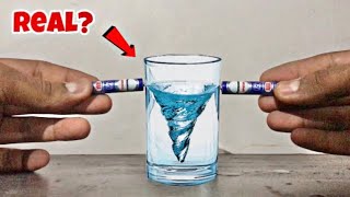 Water Tornado Experiment With Battery - Real Or Fake? - Water Tornado