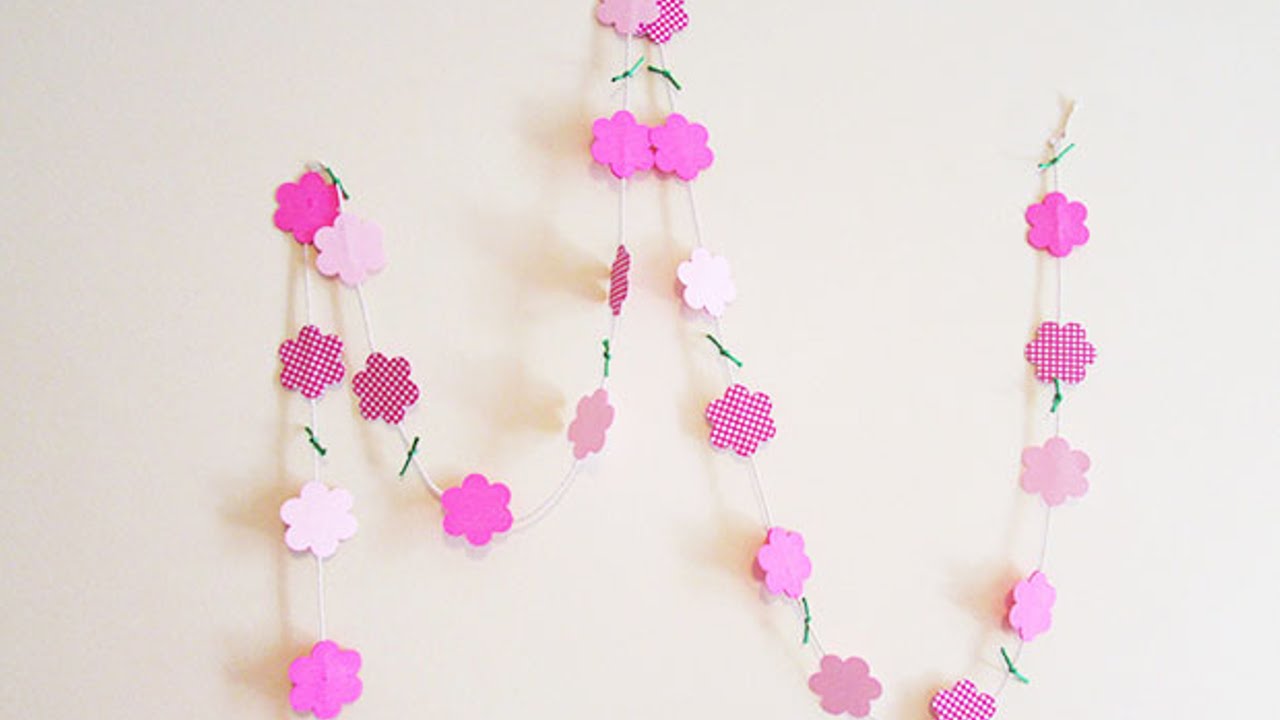 How To Make A Flower Paper Garland - DIY Home Tutorial - Guidecentral ...