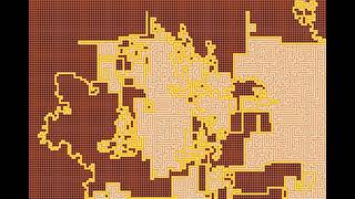 Sine backtracking maze generation algorithm / pygame, python