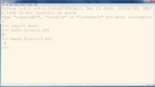 floor() method, math module - Python programming language