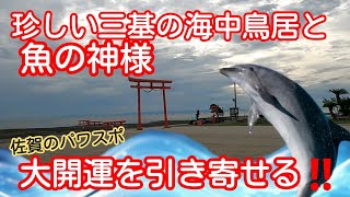 【No.142 三基の海中鳥居と大漁神社】海中に三基あるのは珍しい‼️龍神のお使いが神として祀られた神社