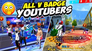 All V badge Youtubers In Same Match 😲 Booyah Possible ? | NRZ