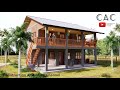 Simple Farmhouse | Tropical House | 8x9m | Three Bedroom