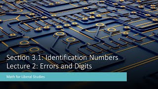 Math for Liberal Studies - Lecture 3.1.2 Errors and Digits