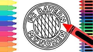 How to Draw FC Bayern München Badge - Drawing the Bayern Logo - Coloring for kids | Tanimated Toys