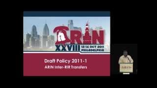 Introduction to Draft Policy 2011-1 at ARIN XXVIII