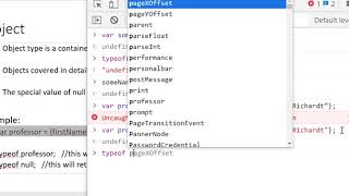 6. JavaScript Undefined, Object, & Special Values
