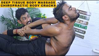 Deep Tissue Body Massage & Chiropractic Body Cracks | Stress Relief Head Massage & Back Massage ASMR