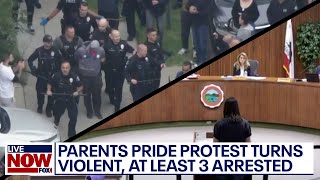 Parents' Pride Protest: At least 3 arrested outside school board in Glendale, CA | LiveNOW from FOX