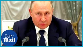 Putin speech to oligarchs: Russian leader says Ukraine invasion was 'desperate measure'