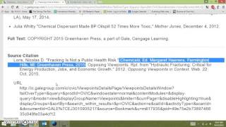 Database Citation Essay from Book