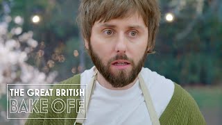 Bake Off? Completed it mate! James Buckley hits the tent! | The Great Stand Up To Cancer Bake Off