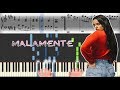Rosalía - Malamente | Sheet Music & Synthesia Piano Tutorial