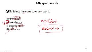 MIS SPELT WORDS Previous Year Questions Part 1 #SATHEE_SSC #swayamprabha #SSC