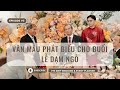 GỢI Ý MẪU PHÁT BIỂU CHO BUỔI LỄ DẠM NGÕ