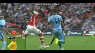 Olivier Giroud Great Goal - Arsenal vs Manchester City - 3-0 - Community Shield 2014