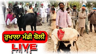 ਰੁਖਾਲਾ ਮੰਡੀ ਬੋਲੀ ਲਾਈਵ Rukhala bakra mandi boli live sauda #bawagoatfarm #iltilanatv