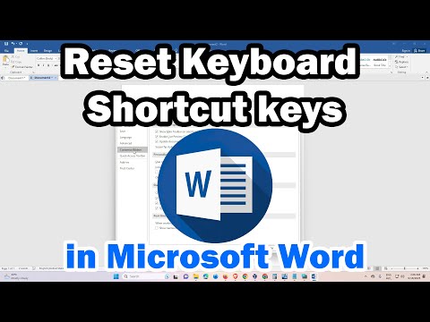 How to Reset Keyboard Shortcuts and Keys in Word