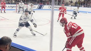 Boston University Terriors Men’s Hockey Puck Control Vs Yale Bull dogs At Ingalls Rink