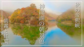 【秋の帝釈峡】神龍湖からの朝霧と紅葉景色が絶景だった！(広島県庄原市)／備後カメラ部