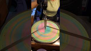 Must try! Amazing rainbow crepes made with a crepe machine