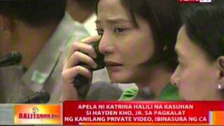 BT: Apela ni Katrina Halili na kasuhan si Hayden Kho, Jr. sa pagkalat ng private video, ibinasura