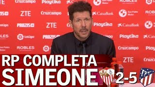 Sevilla 2 - Atlético 5 | Rueda de prensa de Simeone | Diario AS