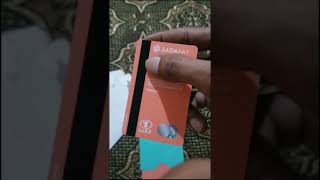 sadapay debit card unbox and activation #shorts