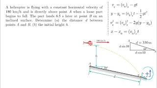 Projectile motion - Problem 1 - Dynamics Tutorial