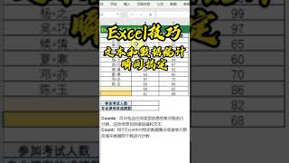 Excel技巧 EP58 统计文字和数据