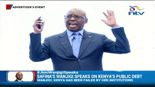 Jimi Wanjigi plays Uhuru's clips as he speaks on Kenya's public debt